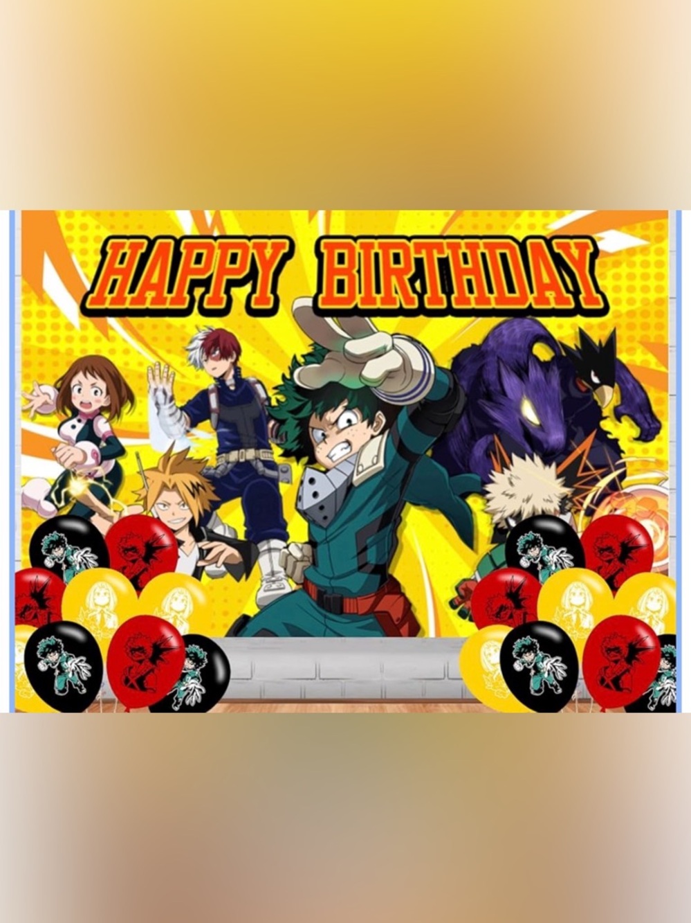 My Hero Academia Anime Party banner backdrop Decor